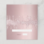 Birthday party blush roze glitter spargel (Buitenkant ongevouwen)