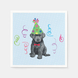 Birthday Party Bouvier des Flandres Napkins Servet