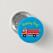 Birthday party Boy Ronde Button 3,2 Cm (Voorkant /achterkant)