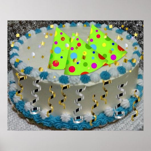 Birthday Party Cake Poster (Voorkant)