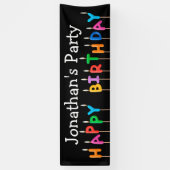 Birthday Party Candlelight Indoor Banner (Verticaal)