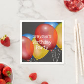 Birthday Party (Chalkboard en ballonnen) Servetten (Insitu)