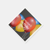 Birthday Party (Chalkboard en ballonnen) Servetten (Hoek)