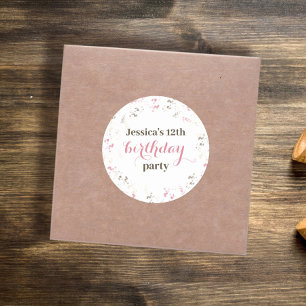 Birthday Party Cute Whimsical Neapolitan Sprinkles Ronde Sticker