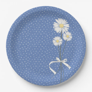 Birthday party daisy bouquet en stippen paper bord