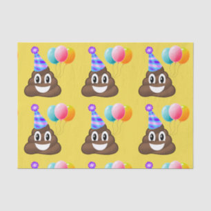 Birthday Party Emoji Poop Tissue Paper (geel) Tissuepapier