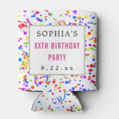 Birthday Party Favor Modern Typografie Blikjeskoeler (Achterkant)