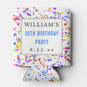 Birthday Party Favor Modern Typografie Blikjeskoeler (Achterkant)