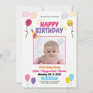Birthday Party Flyer   Uitnodiging