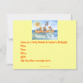 Birthday Party for Child's "Party Animal" Kaart (Achterkant)