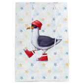 Birthday Party Fun Cute Seagull Bird Wrapping Pap Medium Cadeauzakje (Achterkant)