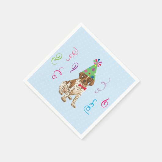 Birthday Party German Shorthaired Pointer Servet (Hoek)