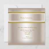 Birthday Party Gold White Cream Chandelier 2 Kaart (Achterkant)