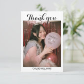 Birthday party Hartelijk dank Bedankkaart (Staand voorkant)