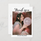 Birthday party Hartelijk dank Bedankkaart (Voorkant / Achterkant)