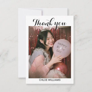 Birthday party Hartelijk dank Bedankkaart