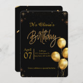 Birthday Party Invitation (Devant / Derrière)