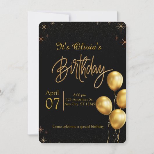 Birthday Party Invitation (Devant)