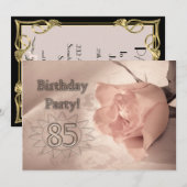 Birthday party invitation 85 years old (Devant / Derrière)