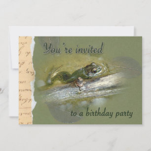 Birthday Party Invitation - American Bullfrog Kaart