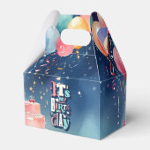 Birthday Party Invitation Bedankdoosjes (Achterkant)