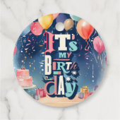 Birthday Party Invitation Bedankjes Labels (Achterkant)