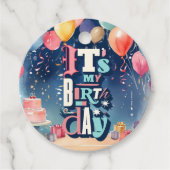 Birthday Party Invitation Bedankjes Labels (Voorkant)