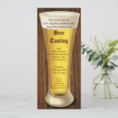 Birthday Party Invitation Beer Tasting Kaart (Staand voorkant)