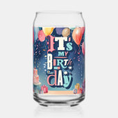 Birthday Party Invitation Blikvorm Glas (Achterkant)