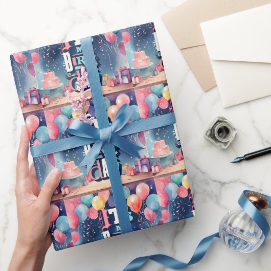 Birthday Party Invitation Cadeaupapier (Geschenken)