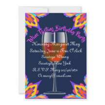 Birthday Party Invitation Chic Wine Tasting