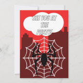 Birthday Party Invitation Comic Spider Theme  (Dos)