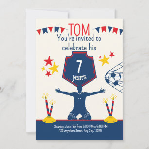 Birthday Party Invitation Football for Boys