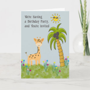 Birthday Party Invitation for a Party at the Zoo