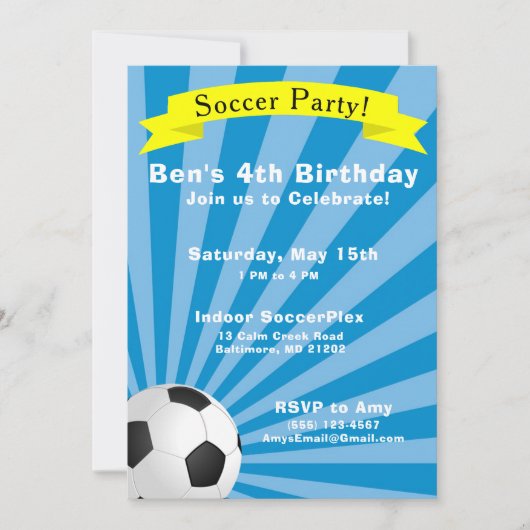 Birthday Party Invitation Kaart (Voorkant)