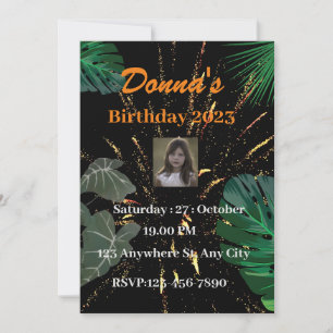 Birthday party Invitation Kaart