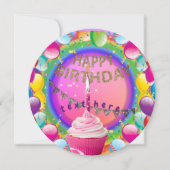 Birthday Party Invitation Kaart (Voorkant)