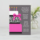 Birthday Party Invitation Kaart (Staand voorkant)