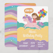 Birthday Party Invitation Kaart (Voorkant / Achterkant)