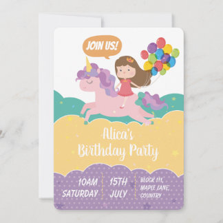 Birthday Party Invitation Kaart
