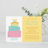 Birthday Party Invitation Kaart (Staand voorkant)