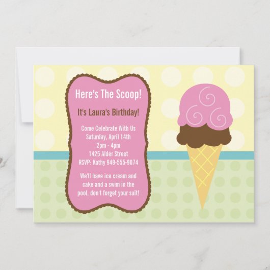 Birthday Party Invitation Kaart (Voorkant)