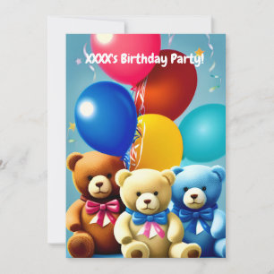 Birthday Party Invitation Kaart