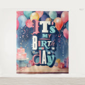 Birthday Party Invitation Wandkleed (Voorkant)