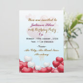 Birthday Party Invitations Kaart (Staand voorkant)