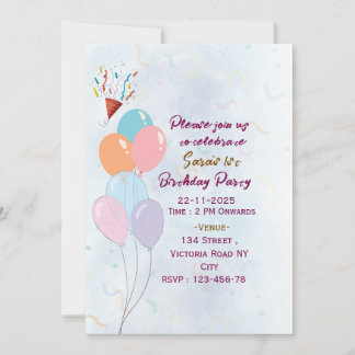Birthday Party Invitations  Kaart