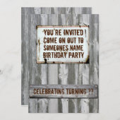 Birthday Party Invitations Kaart (Voorkant / Achterkant)