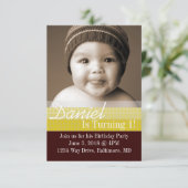 Birthday Party Invite | B-Dag I |dbrli Kaart (Staand voorkant)