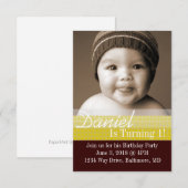 Birthday Party Invite | B-Dag I |dbrli Kaart (Voorkant / Achterkant)
