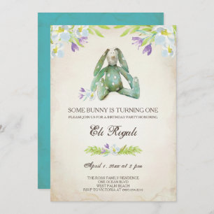 Birthday Party Invite ~ Bunny Invitation Kaart